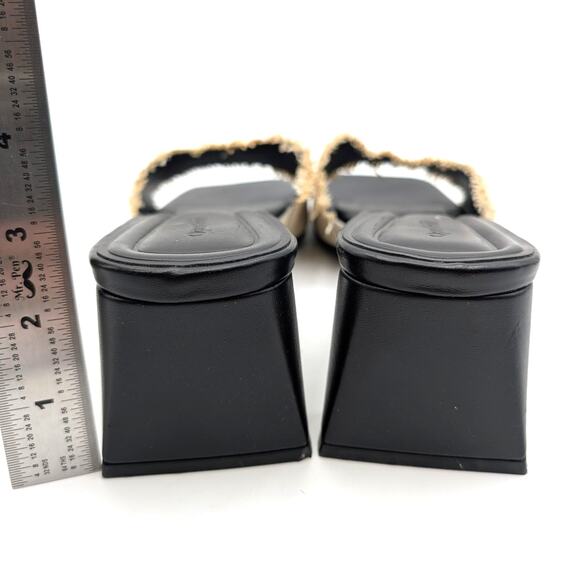 Open Edit Jaydin Block Heel Sandals Open Toe Women's Black Size US12M EU42.5 - Picture 4 of 13